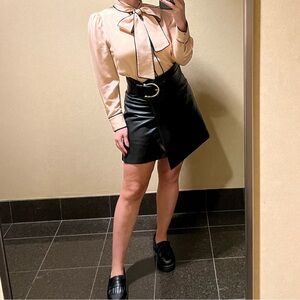 Couture Leather Skirt Mini medium